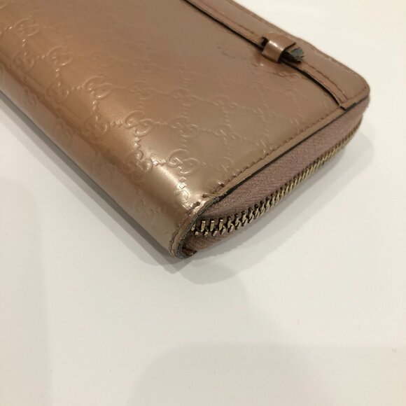 Gucci Beige Micro Guccissima Zip Around Long Wallet Sku#84596 (Gently used) - Picture 8 of 14